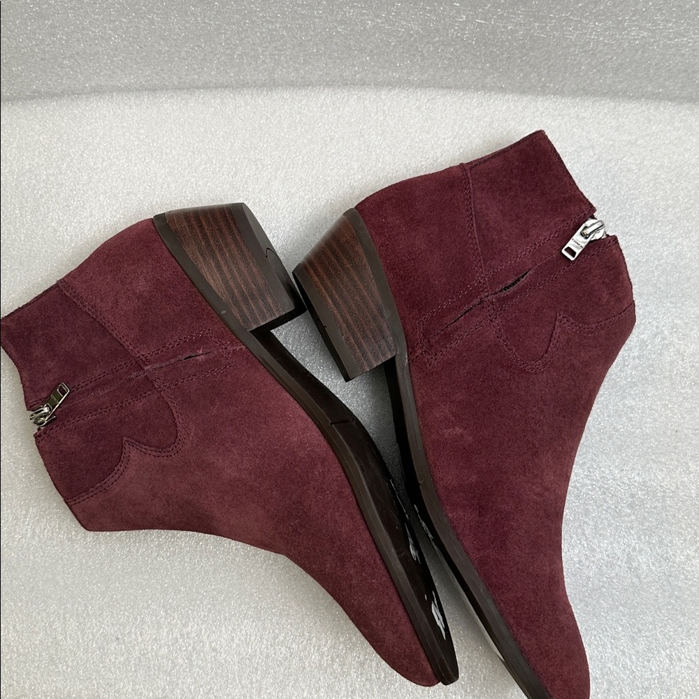 Coach Plum Suede Ankle Boots size 8 new - Picture 5 of 8